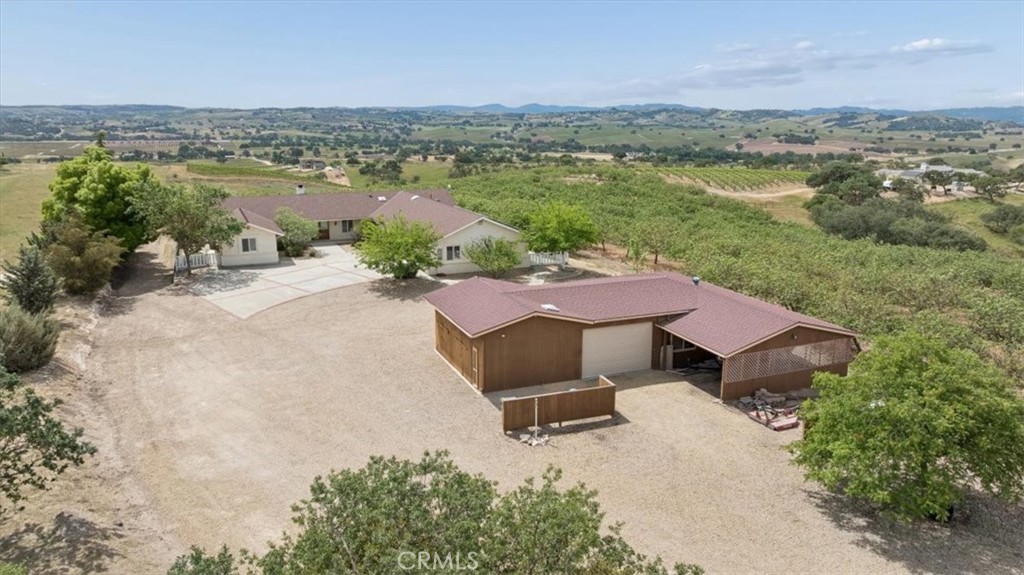 5565 High Ridge Road Paso Robles, CA 93446 - Photo 69 of 73 an aerial view of a house with a lake view