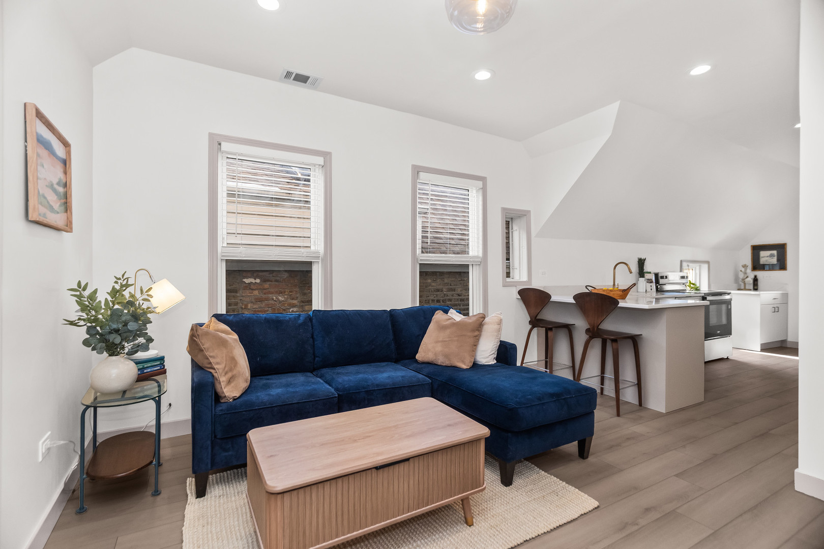 2846 North Troy Street, Unit 2 Chicago, IL 60618 - Photo 2 of 18 a living room with furniture and a large window