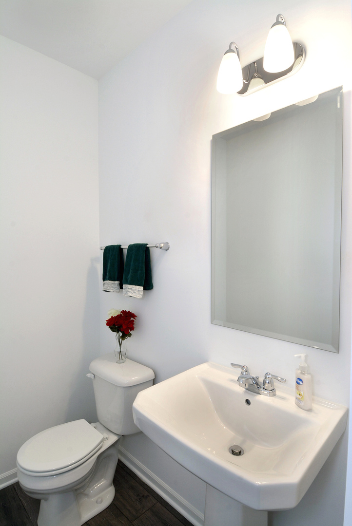 202 Timberleaf Circle Roselle, IL 60172 - Photo 8 of 22 a white toilet sitting next to a bathroom sink