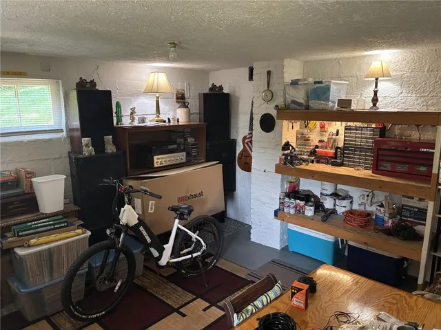 a room with musical instruments