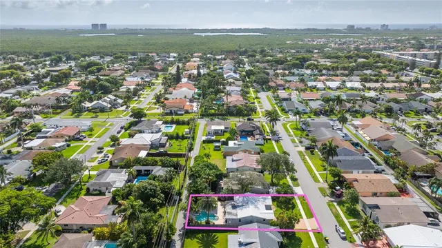 an aerial view of multiple house