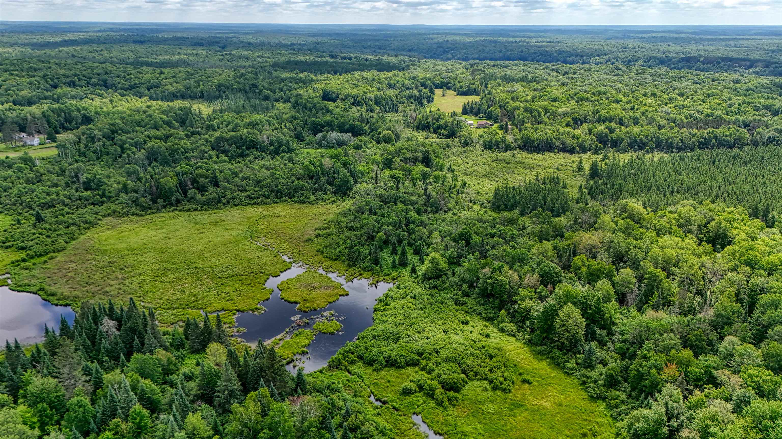 8143 Wright Road Winter, WI 54896 - Photo 4 of 24 Aerial view of a large body of water and a heavily wooded area