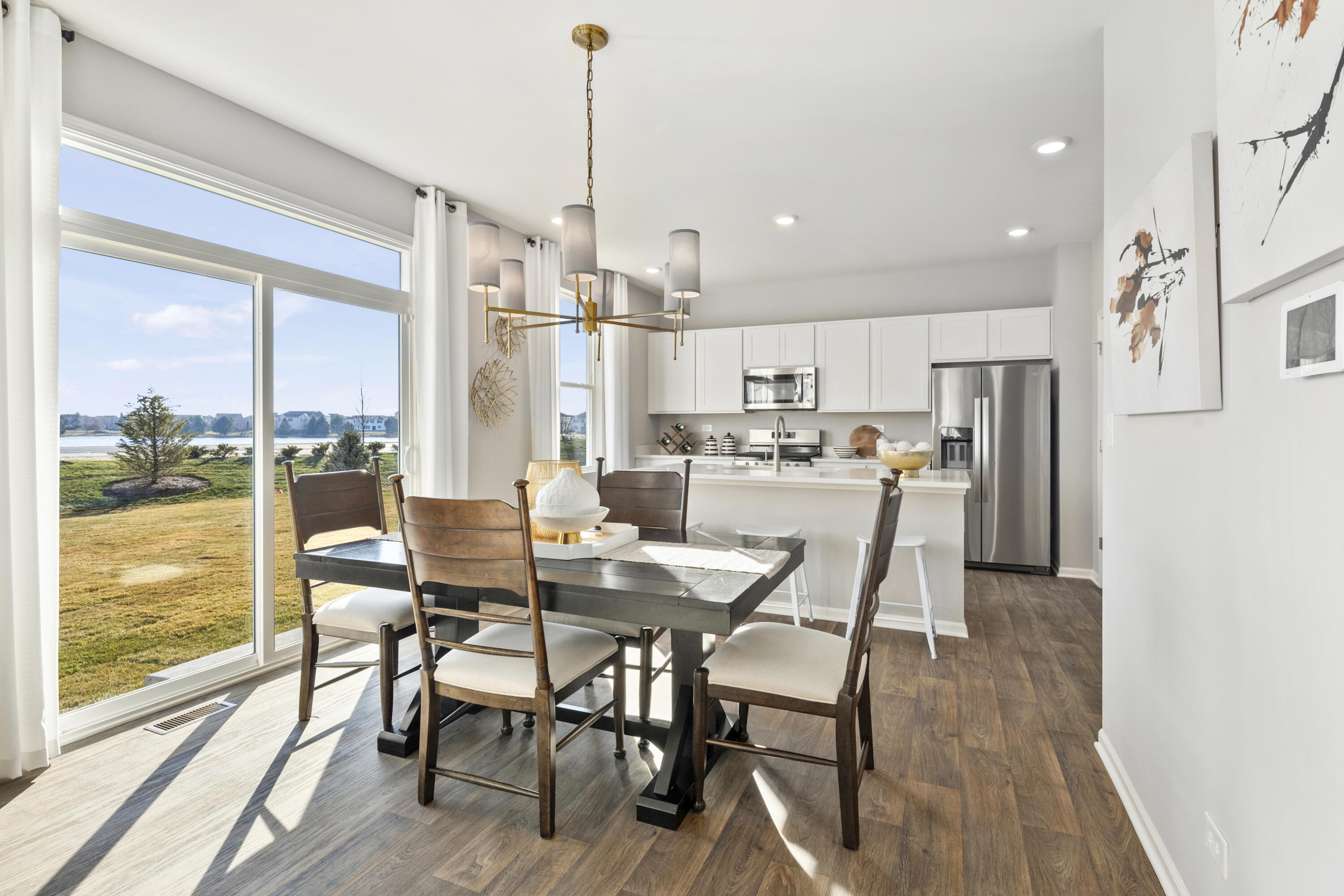 585 Marcella Street Hebron, IN 46341 - Photo 11 of 21 a view of a dining room and livingroom view