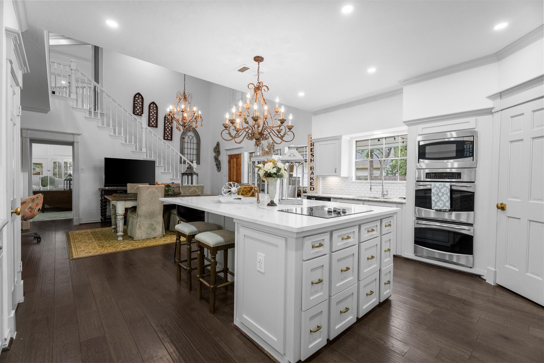 15902 Guinstead Drive Spring, TX 77379 - Photo 8 of 42 Kitchen featuring a large island with ample storage.