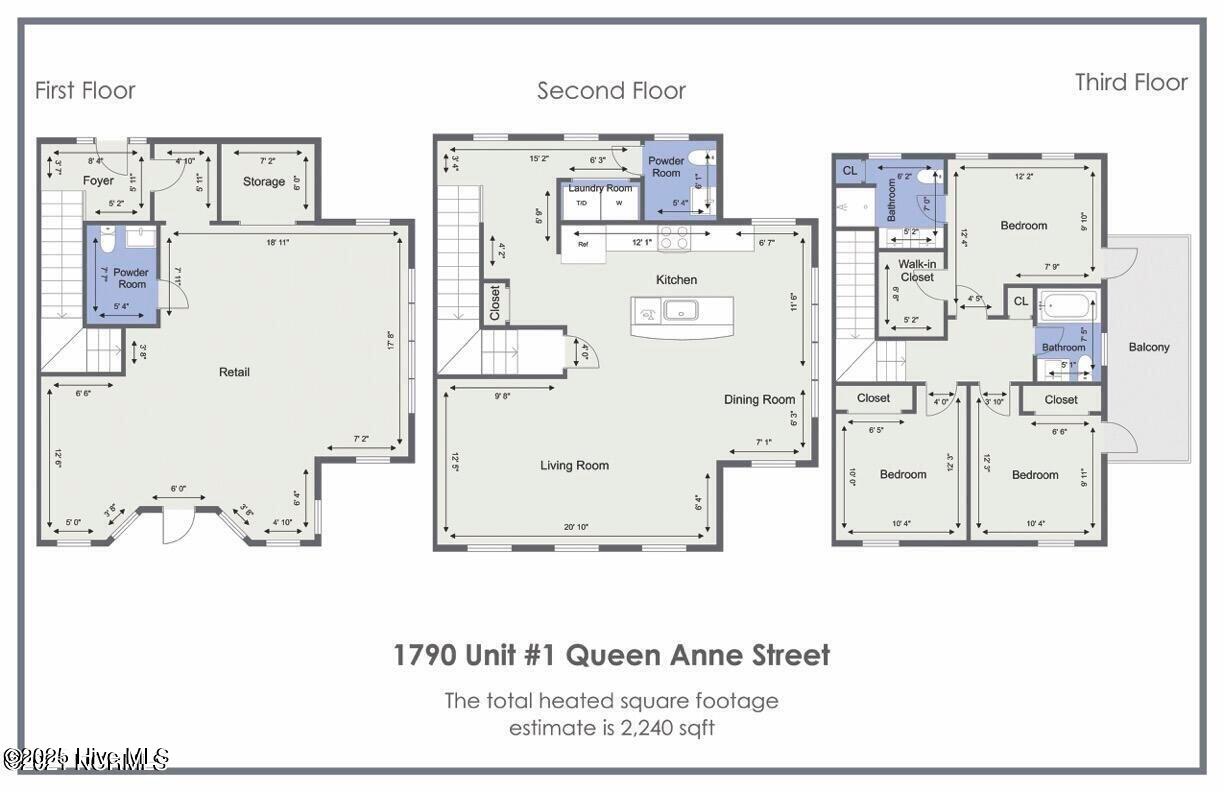1790 Queen Anne, Unit 1 Sunset Beach, NC 28468 - Photo 21 of 21 1st floor is retail and not included in rental nor sq. footage.