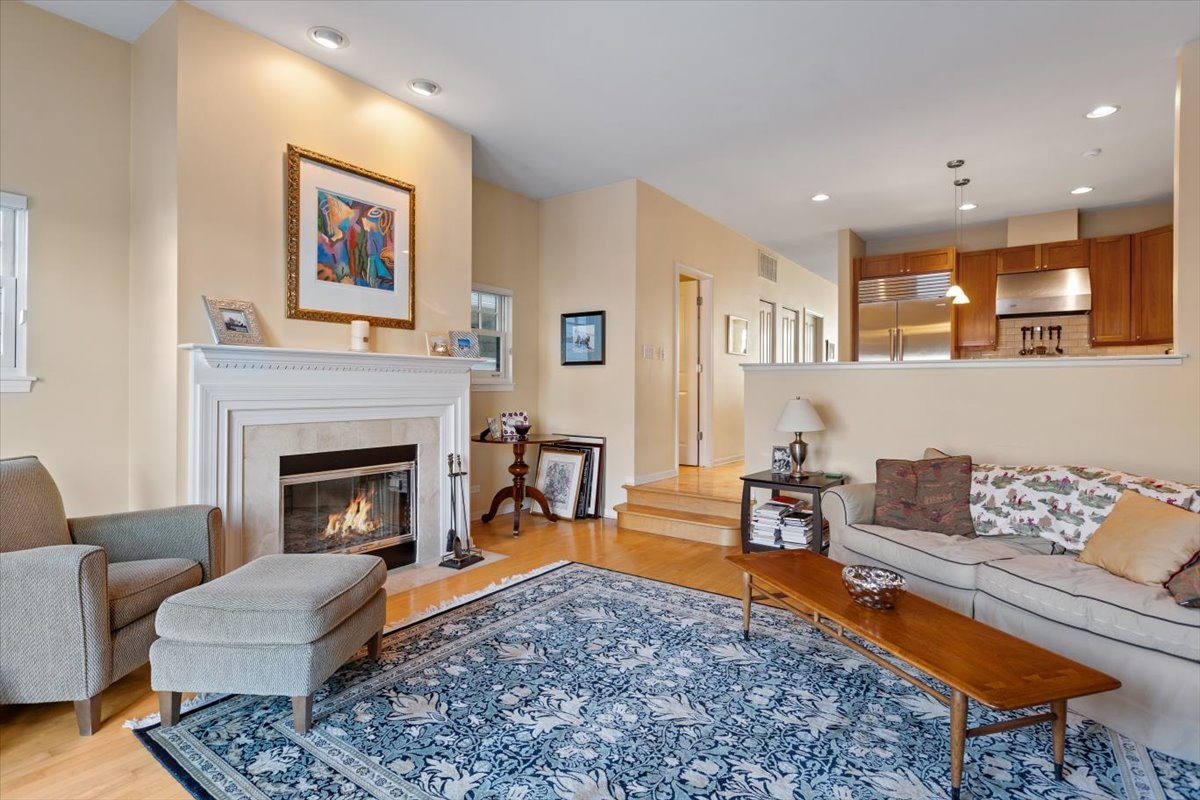 332 West Goethe Street Chicago, IL 60610 - Photo 7 of 29 a living room with furniture and a fireplace