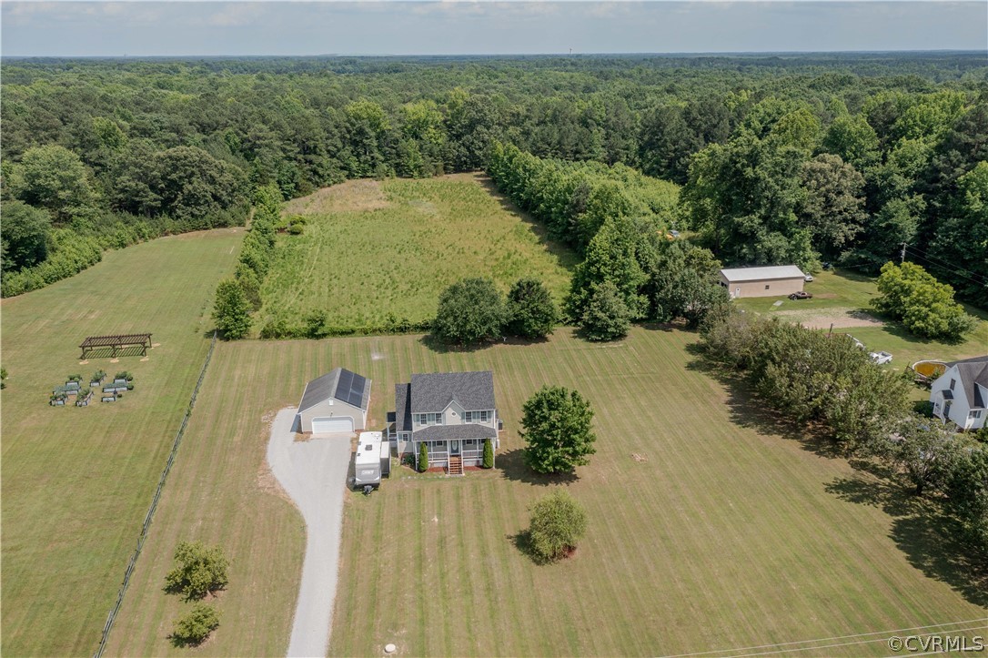 15895 Loving Union Road Disputanta, VA 23842 - Photo 1 of 42 an aerial view of a house with outdoor space