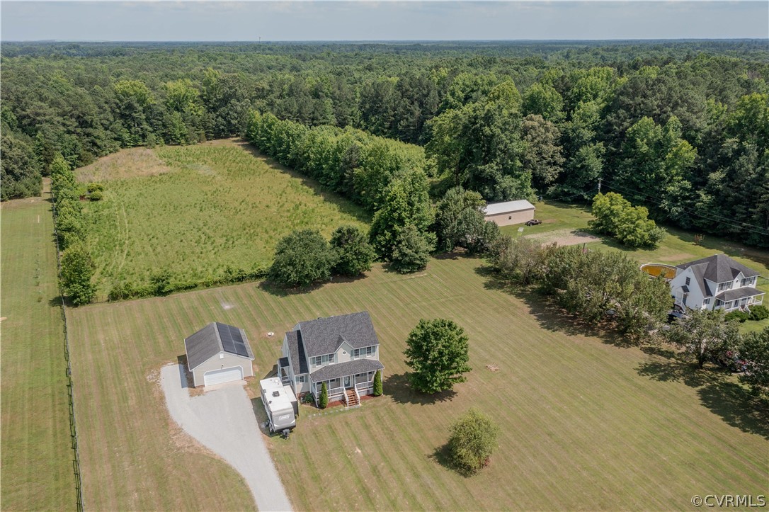 15895 Loving Union Road Disputanta, VA 23842 - Photo 30 of 42 an aerial view of a house with yard