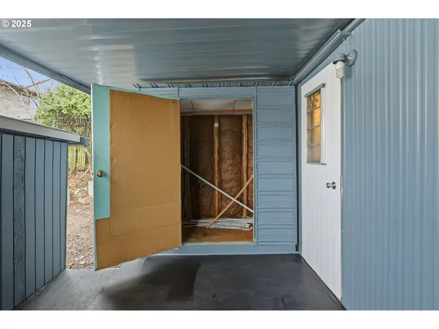 a backyard of a house