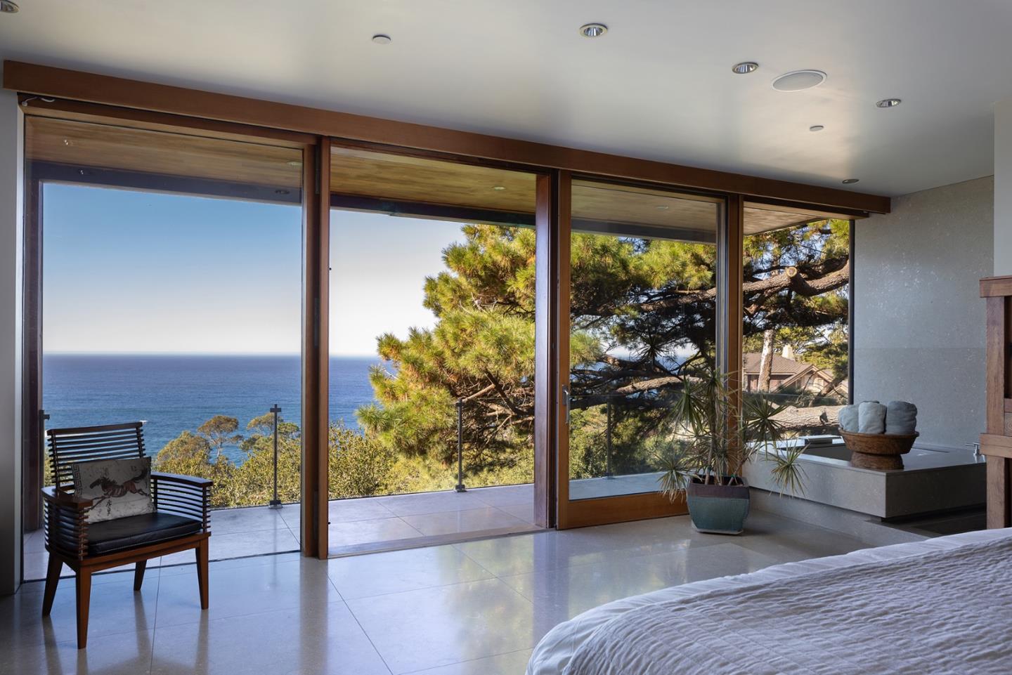 140 Boyd Way Carmel, CA 93923 - Photo 25 of 40 a bedroom with furniture and a large window