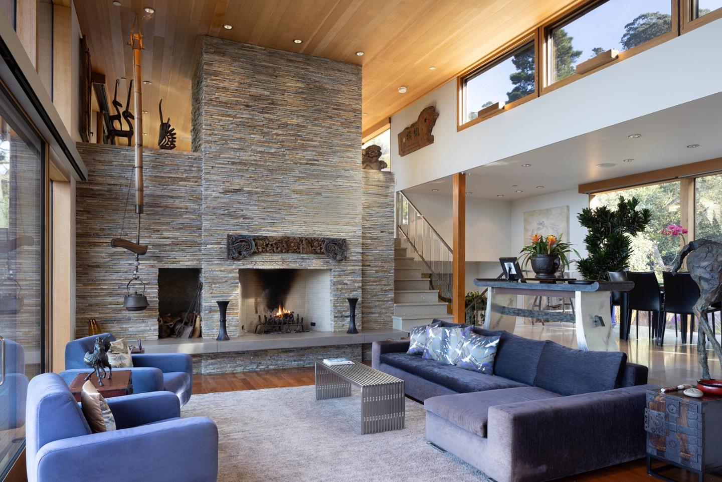 140 Boyd Way Carmel, CA 93923 - Photo 8 of 40 a living room with furniture and a fireplace