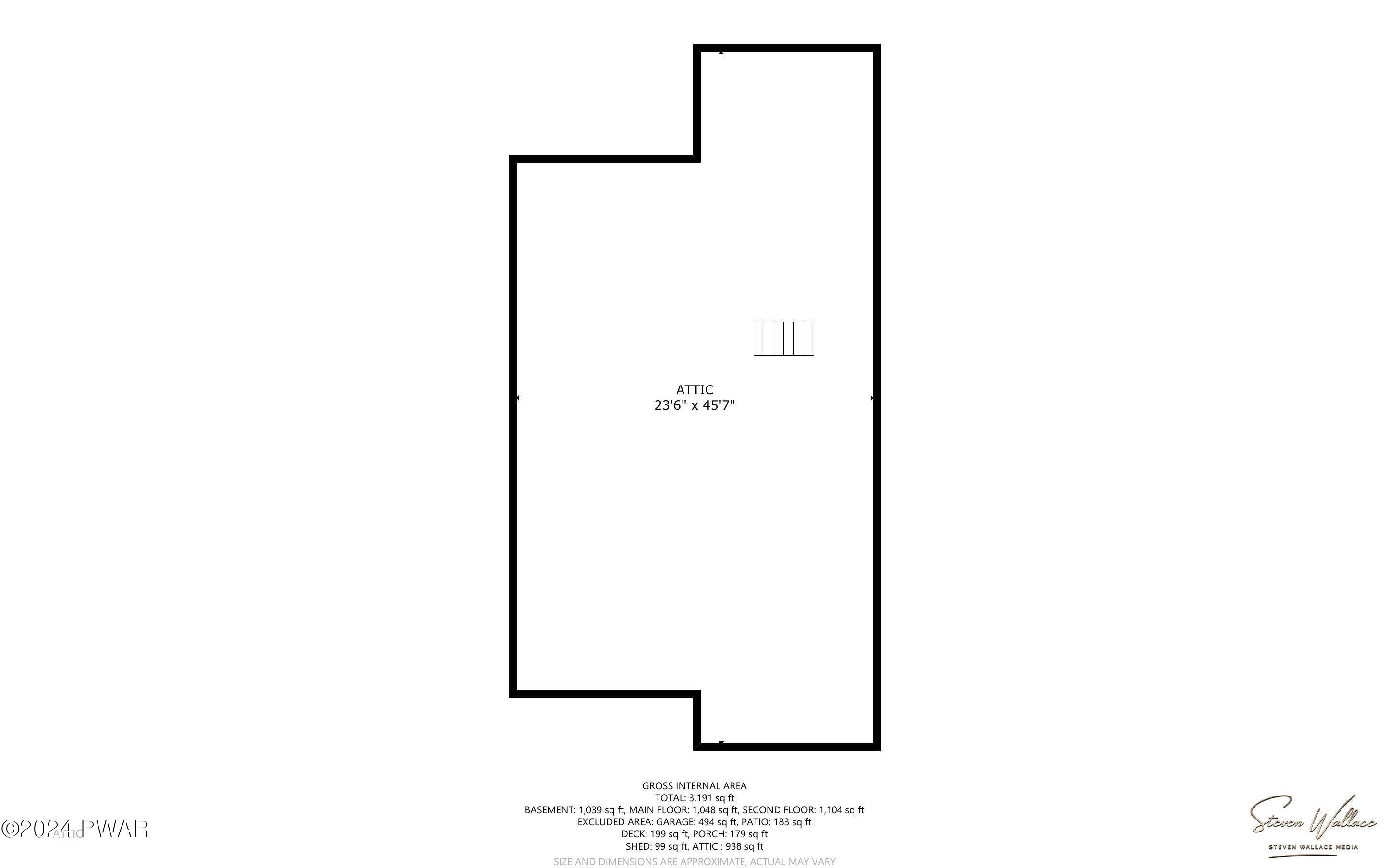 101 Rosewood Drive Greentown, PA 18426 - Photo 68 of 85 Attic Layout