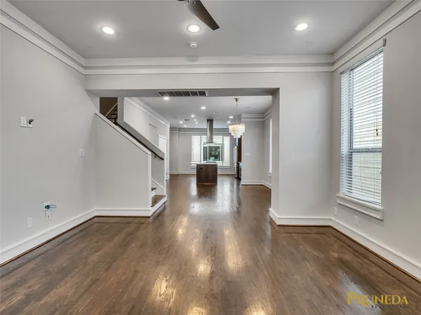 a view of livingroom with hardwood