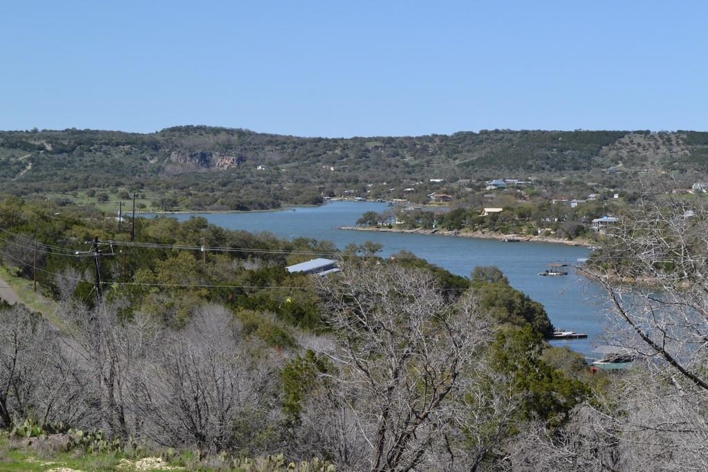 a view of lake and mountain