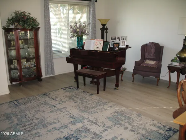 a view of livingroom with furniture and window
