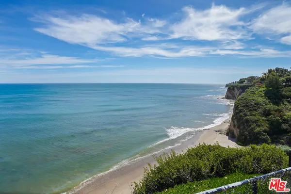 a view of an ocean and beach