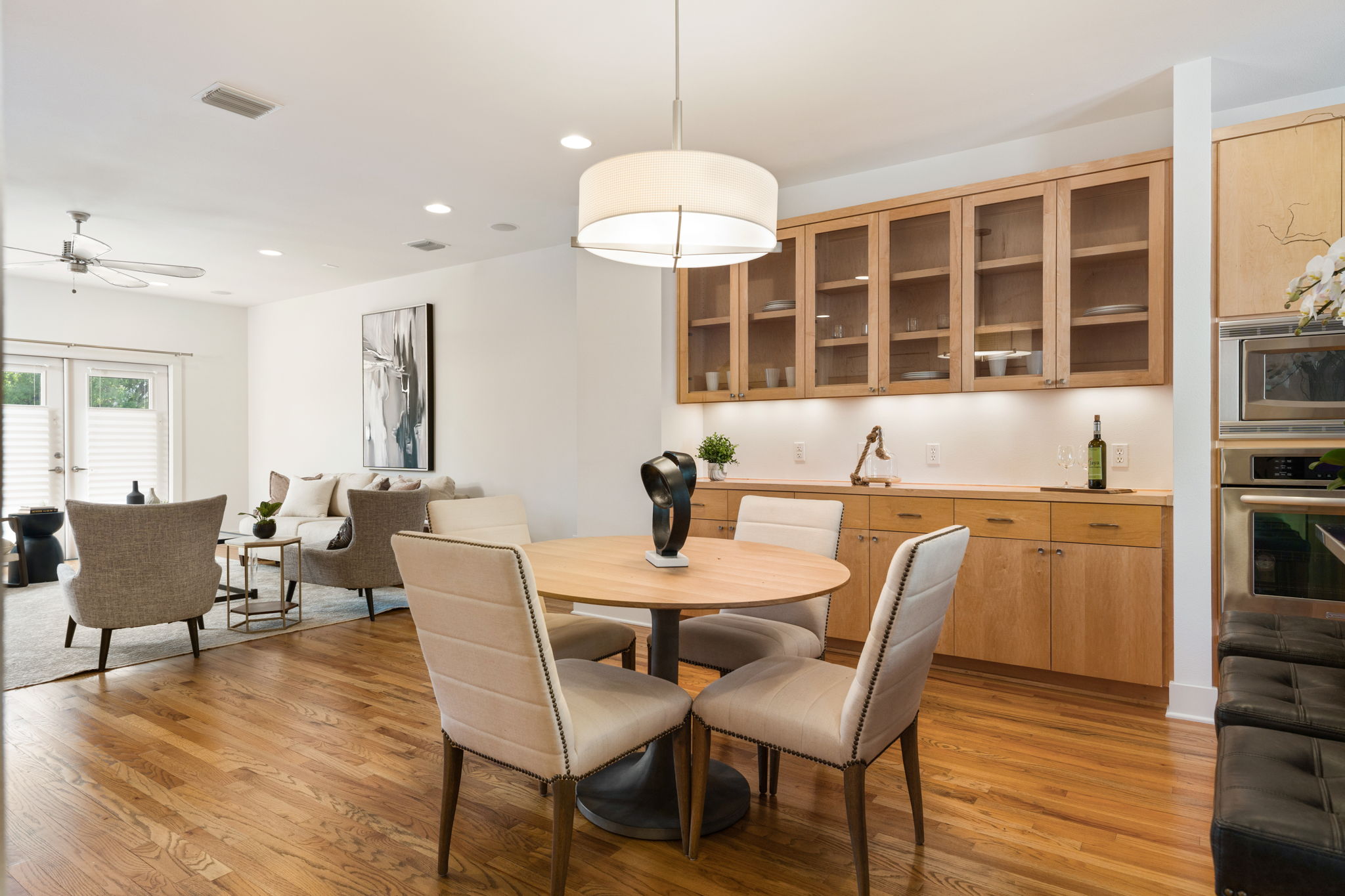1305 Exposition Boulevard, Unit 4 Austin, TX 78703 - Photo 11 of 29 a view of a dining room with furniture window and wooden floor