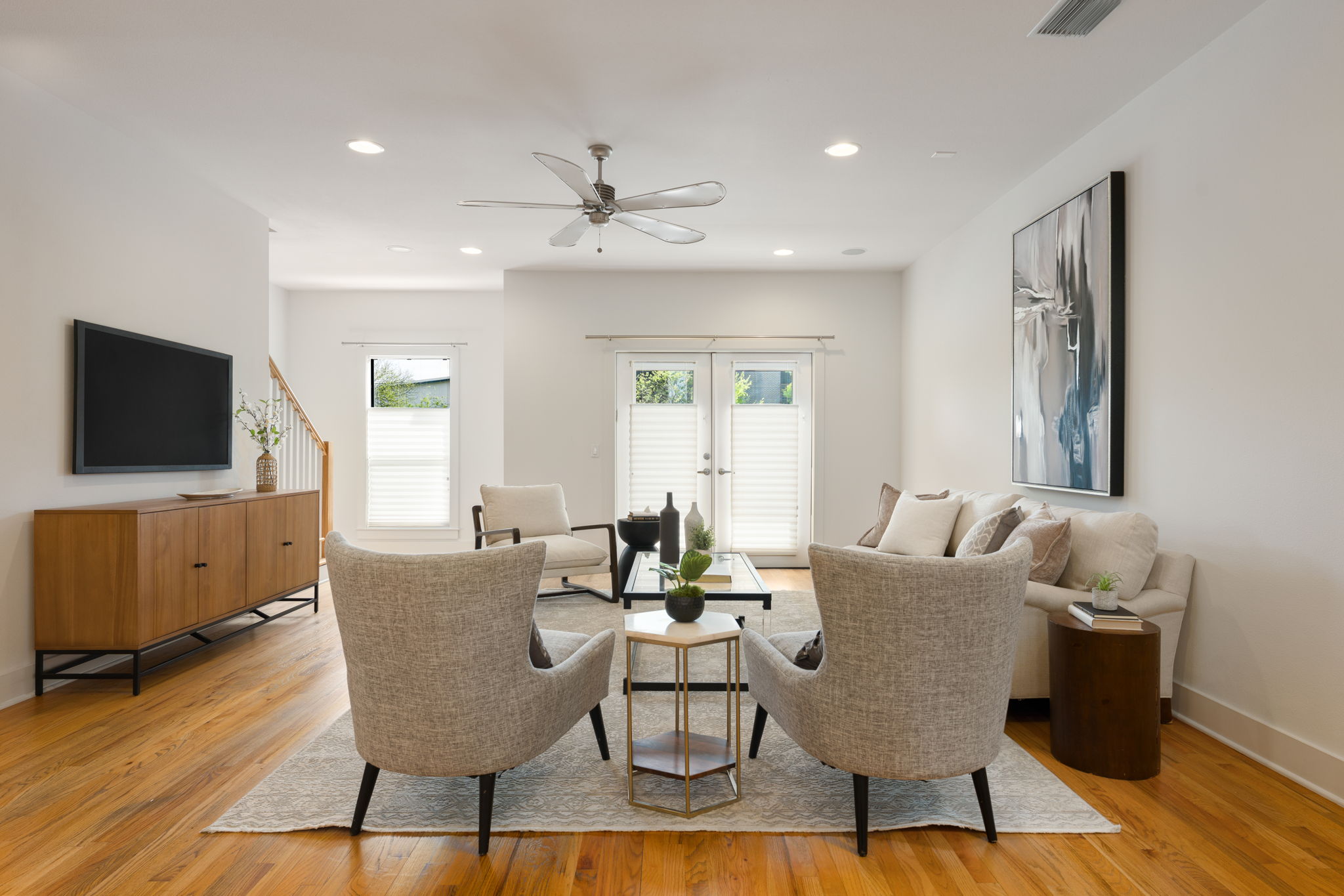 1305 Exposition Boulevard, Unit 4 Austin, TX 78703 - Photo 9 of 29 a view of a dining room with furniture window and wooden floor