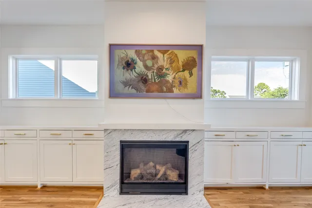 a view of a kitchen with furniture and window