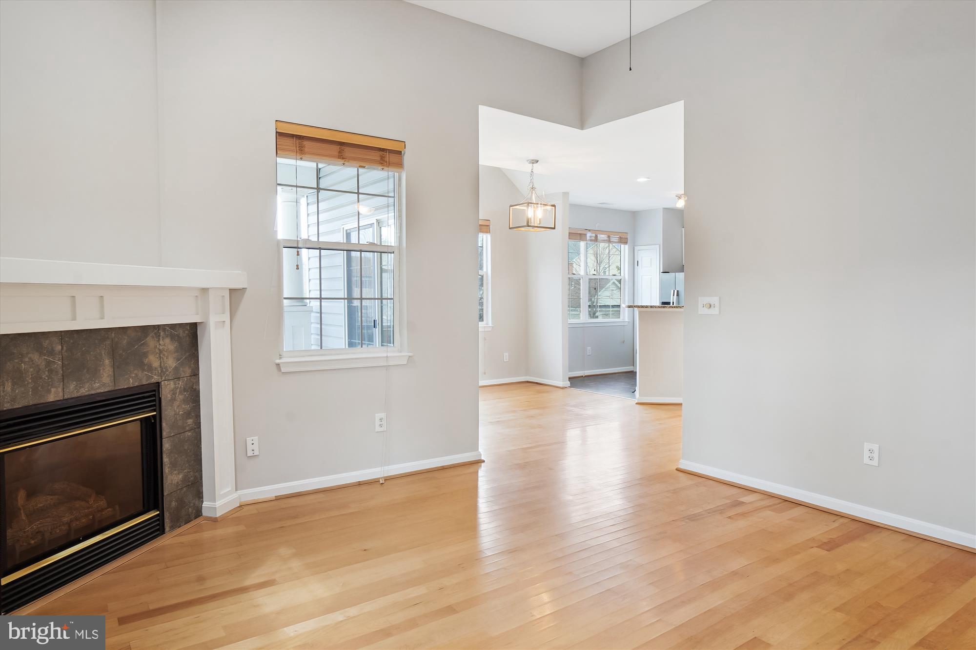 12712 Found Stone Road, Unit 4206 Germantown, MD 20876 - Photo 8 of 58 a view of livingroom with hardwood floor and a fireplace