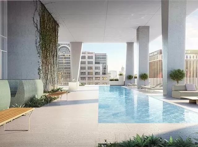 a front view of a building