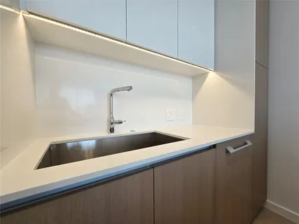 a close view of sink and tap