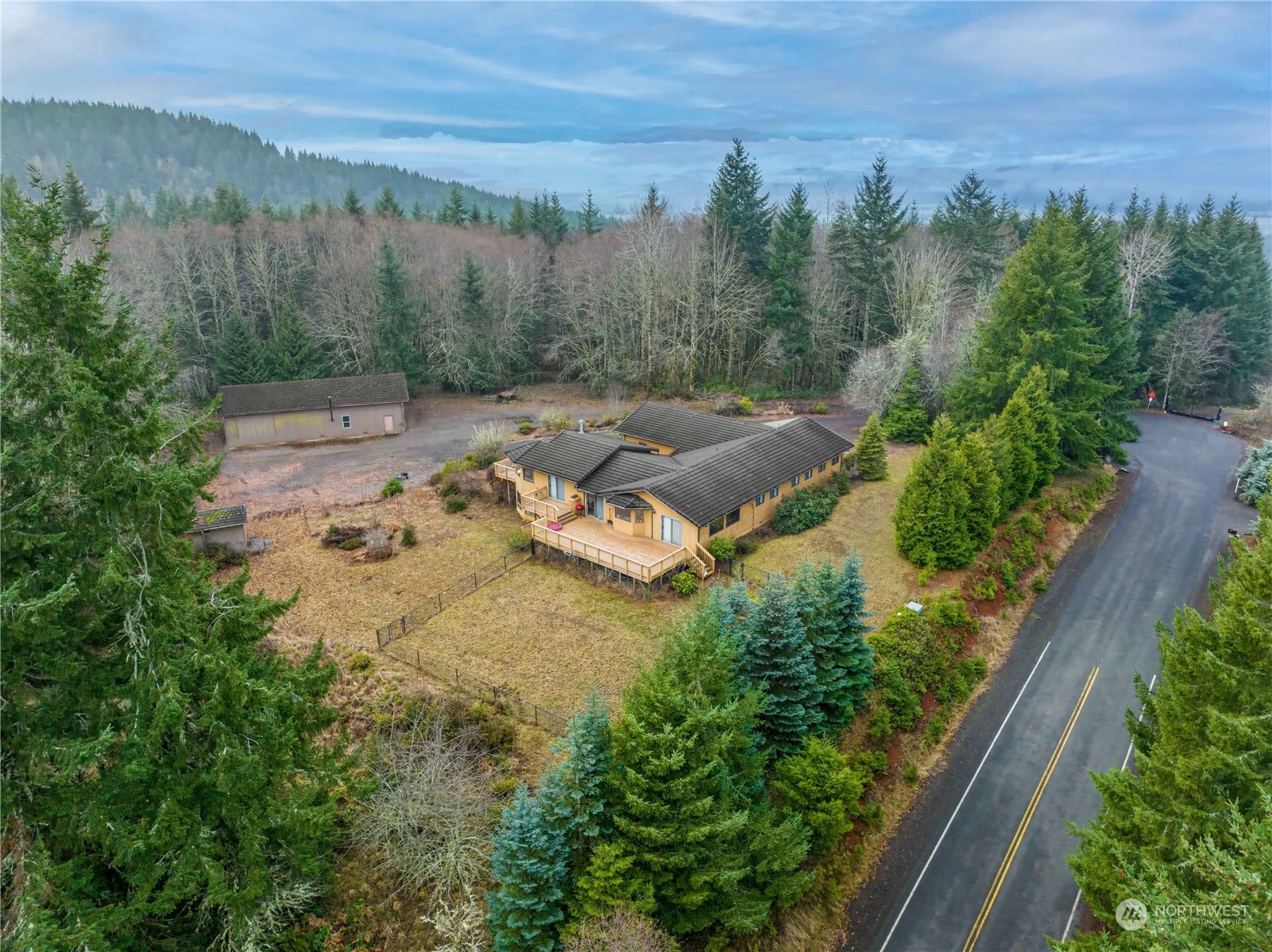 133 Ridgeview Road Chehalis, WA 98532 - Photo 32 of 32 an aerial view of a house with mountain view