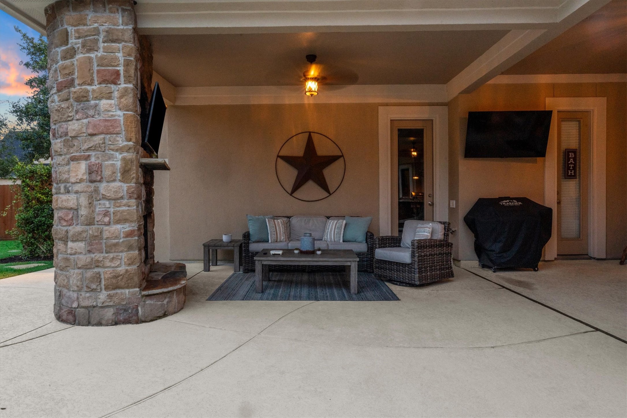 15415 Prade Ranch Lane Cypress, TX 77429 - Photo 41 of 50 Covered patio with large sitting area