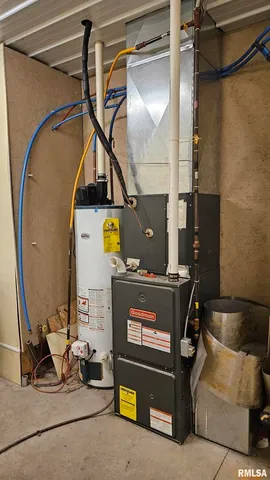 a living room with a couch and a table