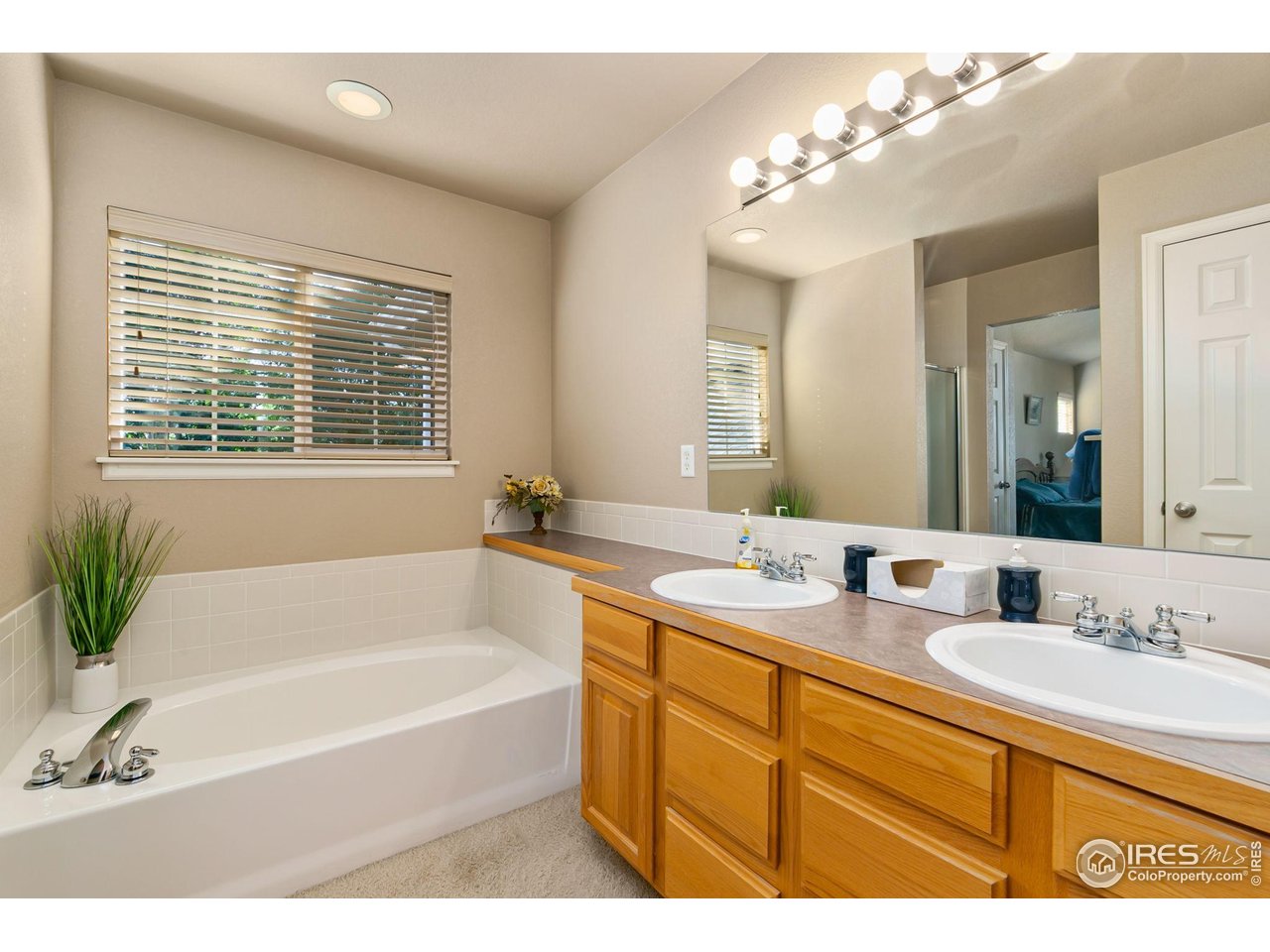 128 Bayside Circle Windsor, CO 80550 - Photo 18 of 24 a bathroom with a tub a sink and mirror