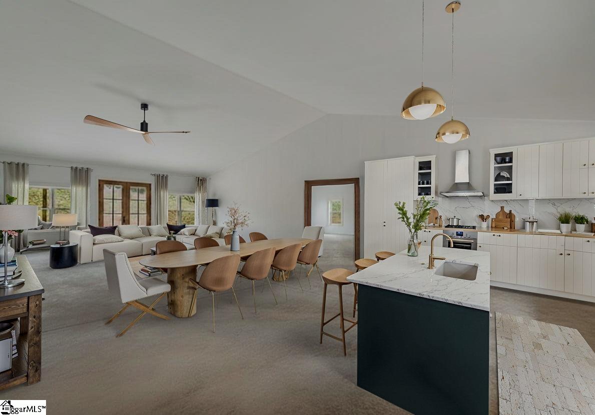 536 Old Mill Road Campobello, SC 29322 - Photo 25 of 47 This shows the main area virtually staged according to current plans for the building.