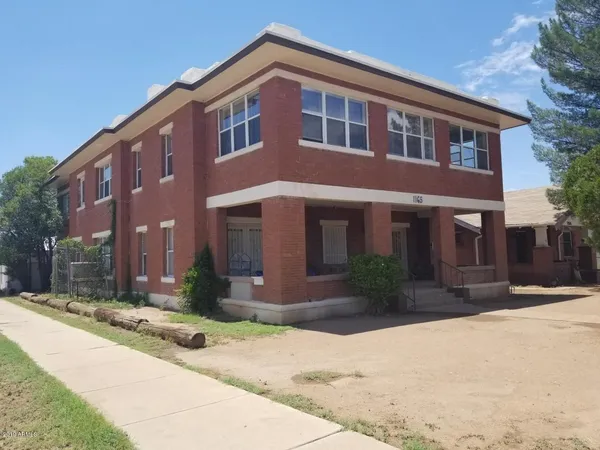 a front view of a house
