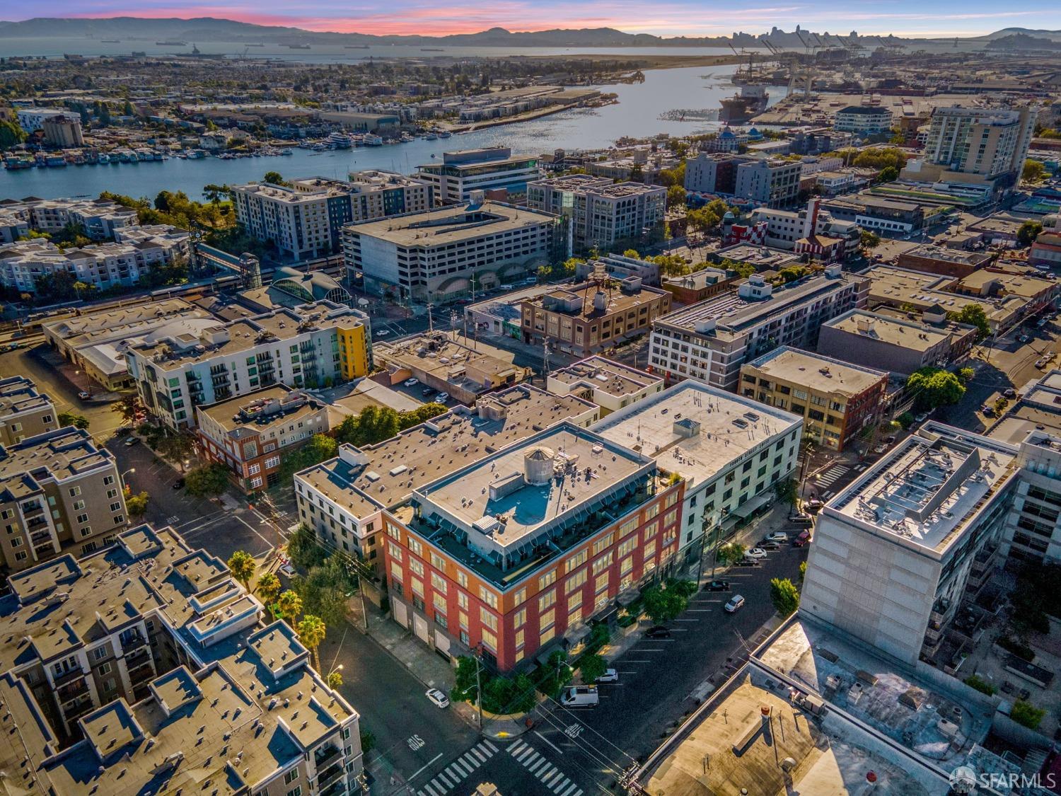 201 4th Street, Unit 606 Oakland, CA 94607 - Photo 68 of 71 an aerial view of a city with lots of residential buildings