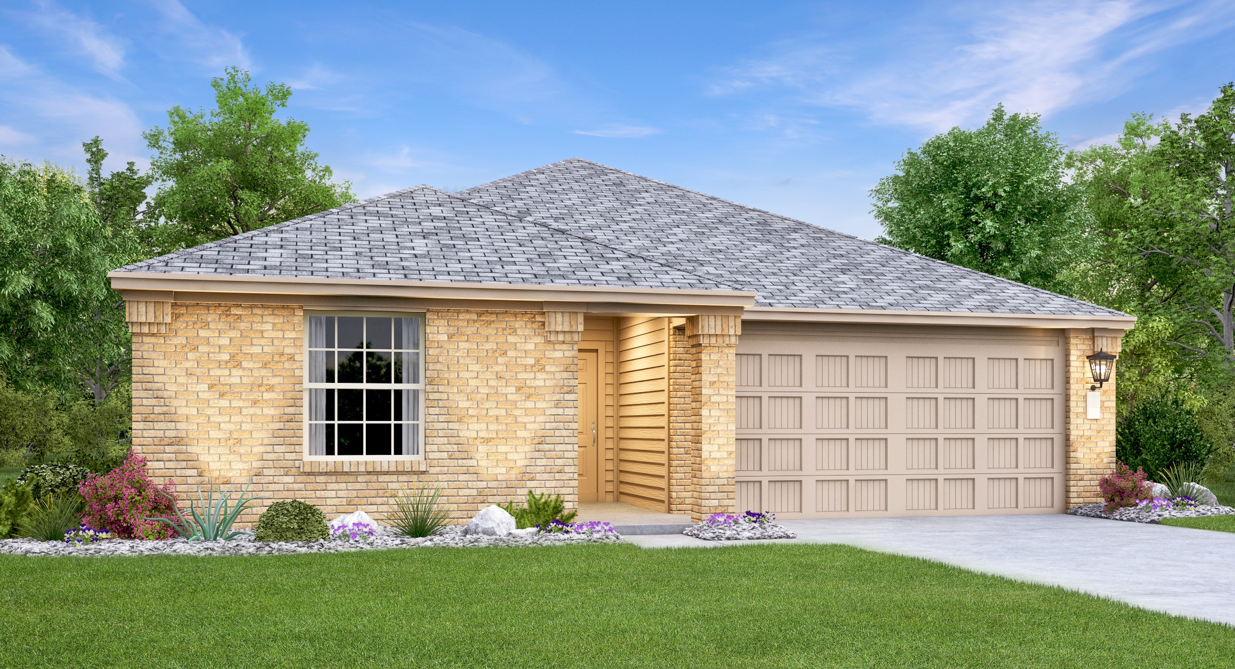 1129 Nesting Bird Drive Georgetown, TX 78628 - Photo 1 of 1 a front view of a house with garden