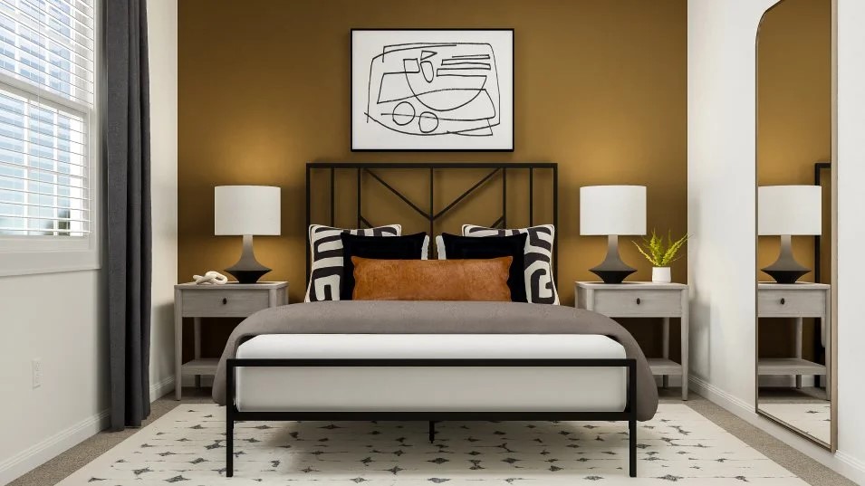 1129 Nesting Bird Drive Georgetown, TX 78628 - Photo 12 of 23 a bedroom with a bed and a couch