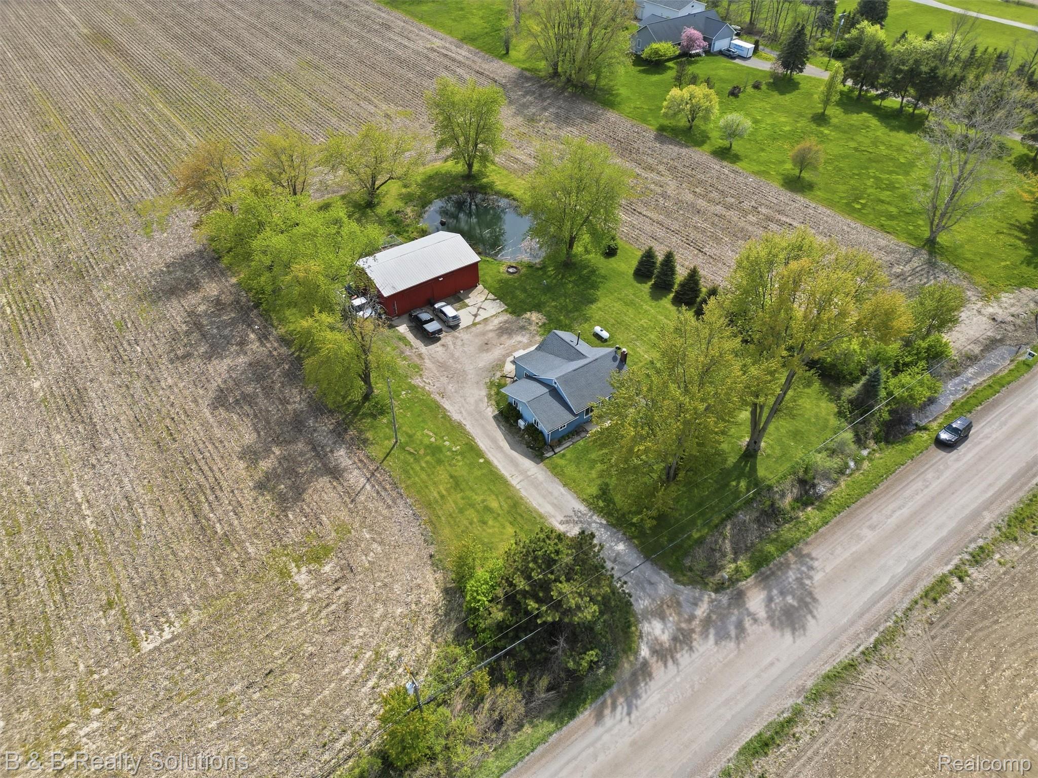 21900 Bordman Road Armada, MI 48005 - Photo 17 of 55 Overview of rural landscape with large plots for crops