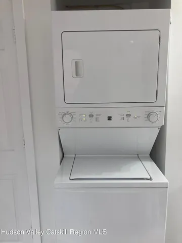 a close up view of washer and dryer