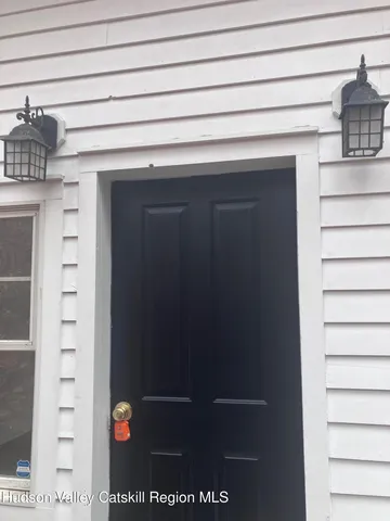 a close view of door