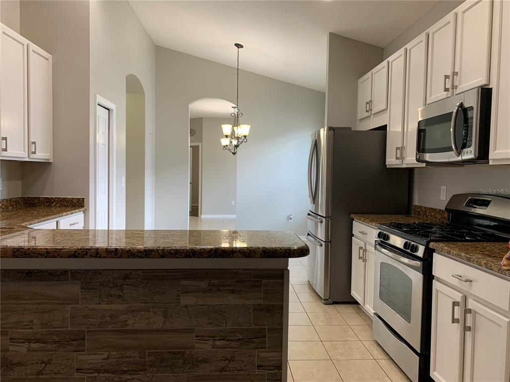 10308 Holland Road Riverview, FL 33578 - Photo 15 of 66 a kitchen with stainless steel appliances granite countertop a stove a refrigerator and a microwave