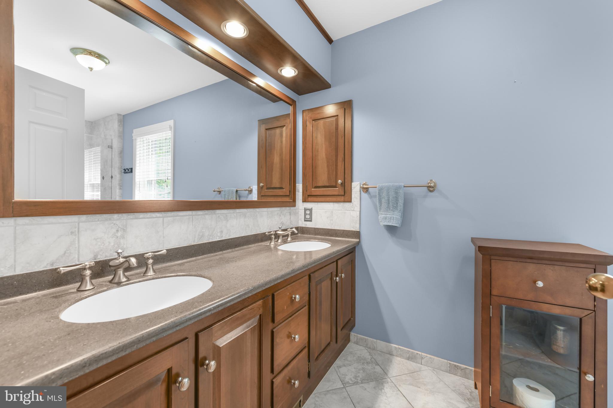 22 Fawn Drive Reading, PA 19607 - Photo 45 of 70 a bathroom with a granite countertop sink and a mirror