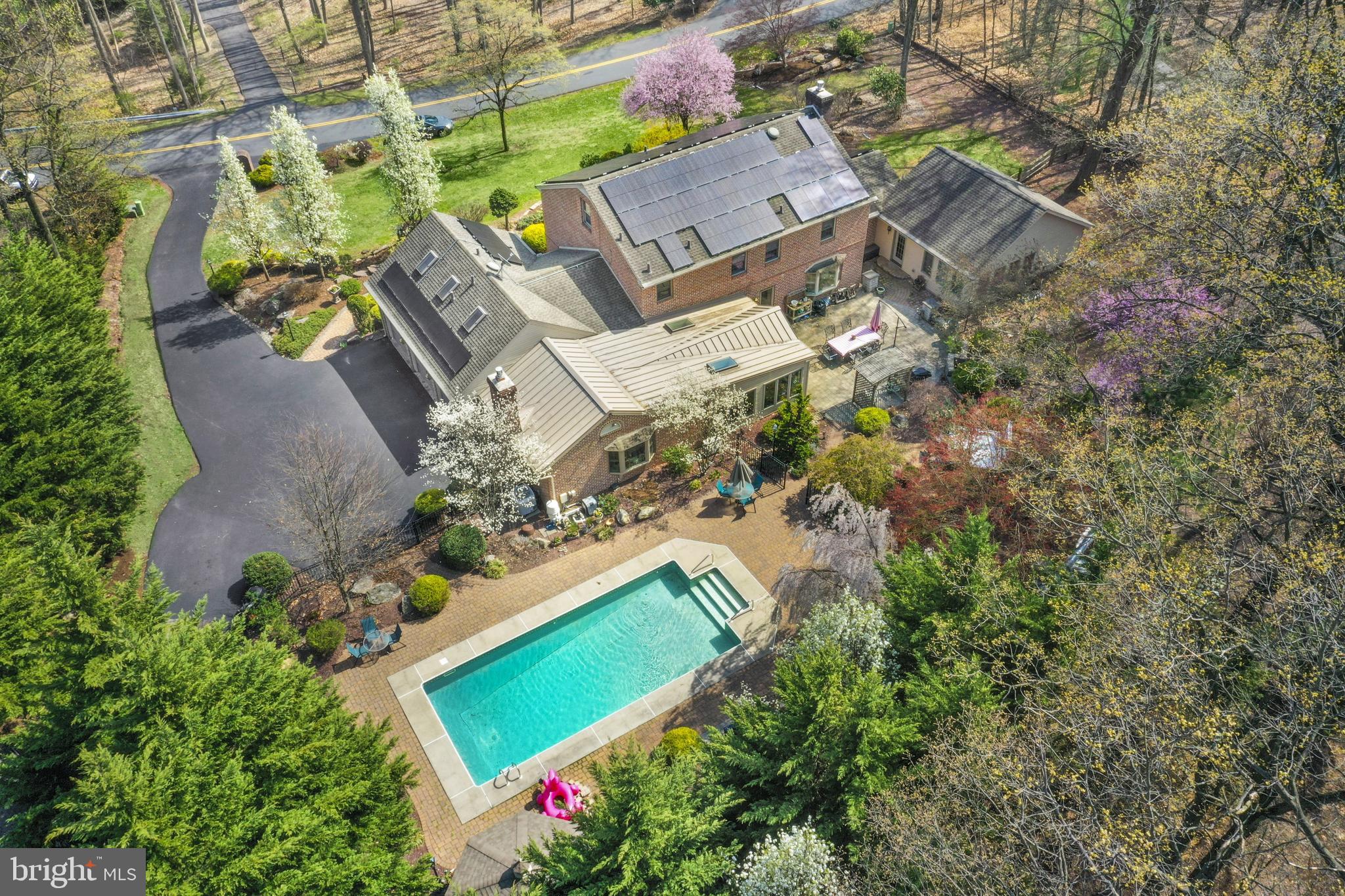 22 Fawn Drive Reading, PA 19607 - Photo 5 of 70 an aerial view of a house with a yard and swimming pool