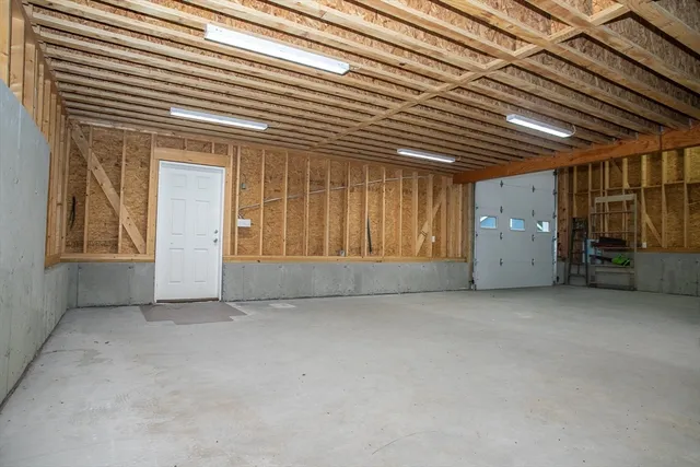 an empty room with closet