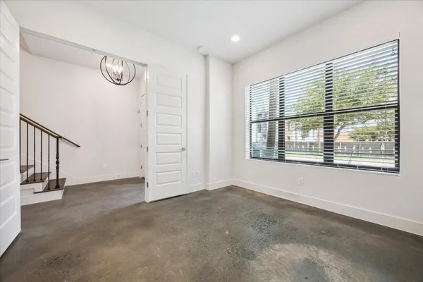 an empty room with a window