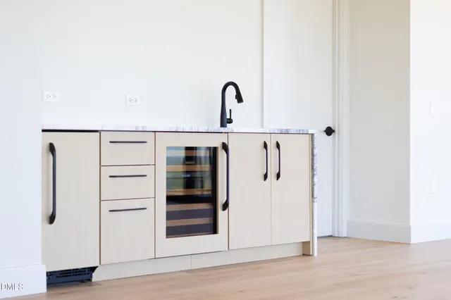 a close view of a closet