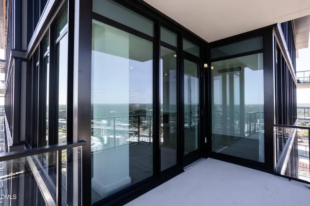 an aerial view of a city