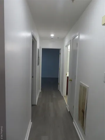 a view of hallway with yard