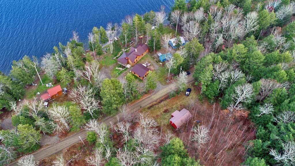461 Sandy Beach Road Danforth, ME 04424 - Photo 15 of 39 maine-lake-camp-aerial-shot