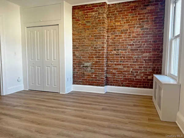 a view of wooden door