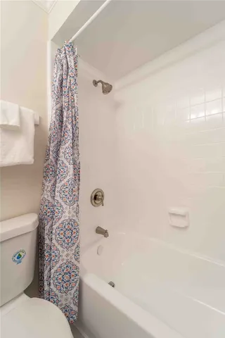 a bathroom with a toilet and a bathtub