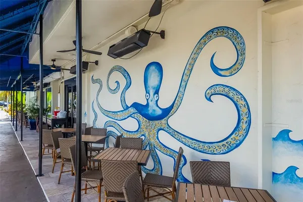 a view of a building with door